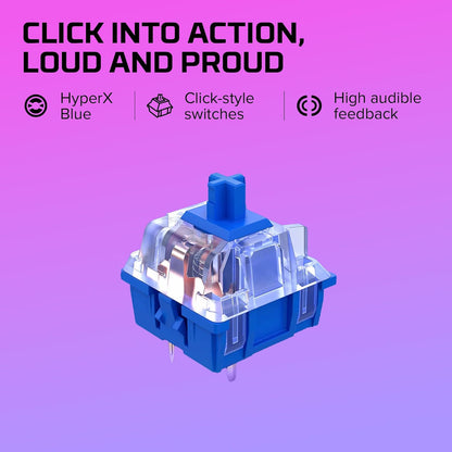 Alloy Origins - Mechanical Gaming Keyboard, Software-Controlled Light & Macro Customization, Compact Form Factor, RGB LED Backlit - Clicky  Blue Switch,