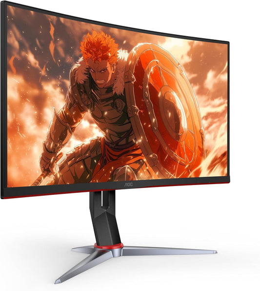 C27G2Z 27" Curved Frameless Ultra-Fast Gaming Monitor, FHD 1080P, 0.5Ms 240Hz, Freesync, 2X HDMI 2.0, 1X Display Port, Height Adjustable, Xbox PS5 Switch Ready, 3-Year Zero-Bright-Dot