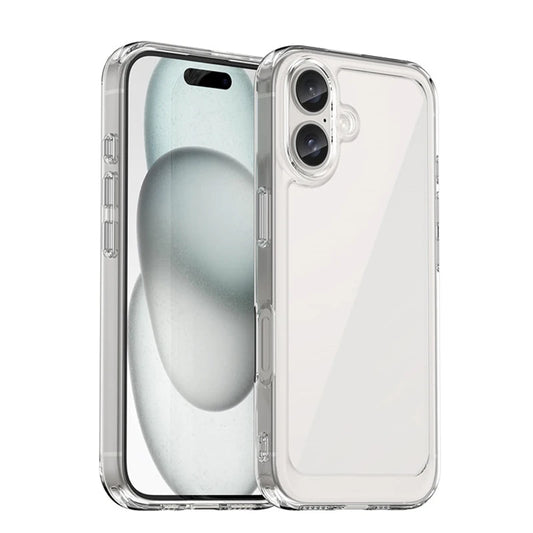 For Iphone 16 Case Iphone 16 plus Pro Max Cover Luxury Clear PC Shockproof Silicone Protective Phone Back Cover for Iphone 16